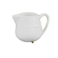 Food-grade drinkware empty white ceramic coffee milk jug for sale