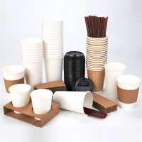 Wholesale Custom Printed Disposable Coffee Paper Cup Sleeve Printing With Your Own Logo  In 8oz/12oz/16oz/20oz/22oz