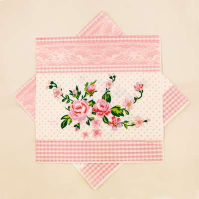 Wholesale Party Ware Colorful Tissue Printed Paper Napkin 00019