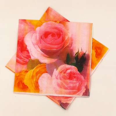 High Quality Hot Sale Eco-Friendly  Hotel Flower Disposable Napkins 00015