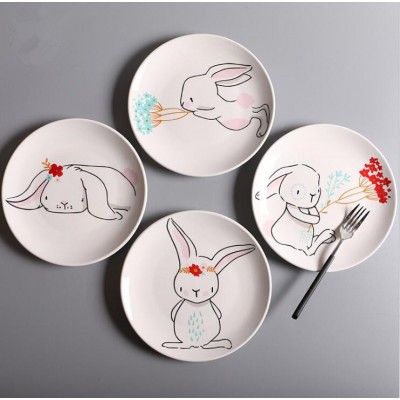 Hot Sale Custom Glazed Ceramic Colored Dinner Dishes 60065