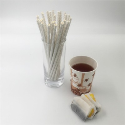 Grey Eco-Friendly Biodegradable Paper Party Straws for Baby Shower 41103