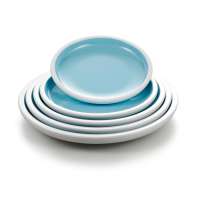 New design blue and white round restaurant plates