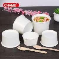 wholesale disposable take away round bottom hot food paper soup bowl