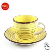 ceramic material Decal cup and saucer Coffee Cup and Saucer set